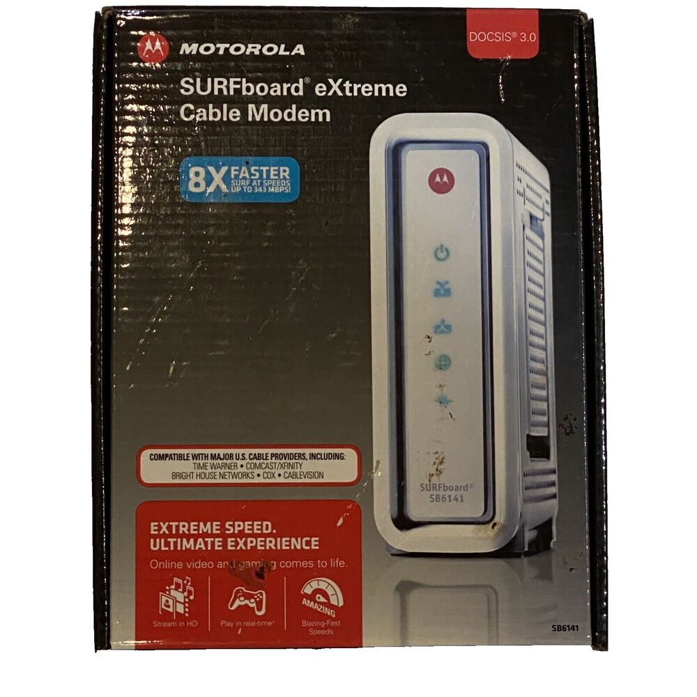 ARRIS Motorola SURFboard Modem SB6141 400 Series White  Box Opened New